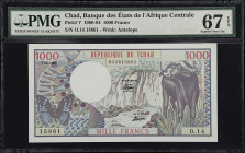 MIXED LOTS. Mixed Banks. 500, 1000 & 5000 Francs, ND (1973-1984). P-Various. Choice Uncirculated Mixed Grades TOP.
3 pieces in lot. Cameroun P22, Cha...