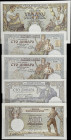 MIXED LOTS. Lot of (5). Narodna Banka Kraljevine Jugoslavije & Srpska Narodna Banka. 100, 500 & 1000 Dinara, 1929-42. P-27b, 31 & 32a. About Uncircula...