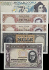 MIXED LOTS. Lot of (5). Banco de Espana & Banca d'Italia. Mixed Denominations, 1935-97. P-82, 88, 97d, 97f & 118. Uncirculated.
5 pieces in lot. A gr...