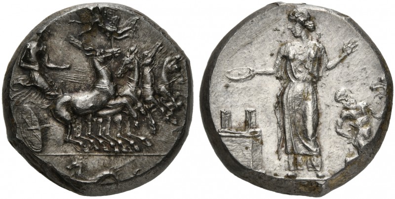 Sicily, Himera, Tetradrachm signed by MAI, ca. 409-407 BC; AR (g 17,60, mm 28; h...