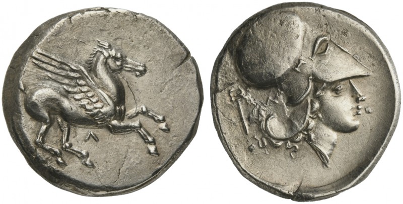 Acarnania, Leucas, ‘Corinthian standard’ Stater, ca. 350-330 BC; AR (g 8,20; mm ...