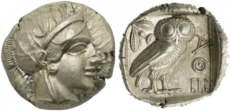 Attica, Athens, Tetradrachm, after 449 BC; AR (g 17,16; mm 24; h 6); Head of Ath...