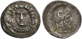 Cilicia, Tarsos, Stater under Satrap Datames, 378-372 BC; AR (g 10,54, mm 22; h 5); Three-quarter facing female head, turned slightly left, wearing ne...