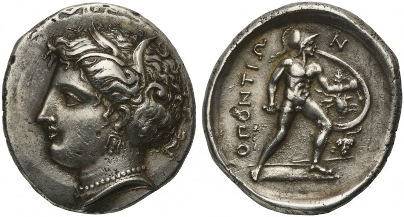 Locris, Locri Opuntii, Stater, ca. 369-338 BC; AR (g 12,21; mm 26; h 12); Head o...