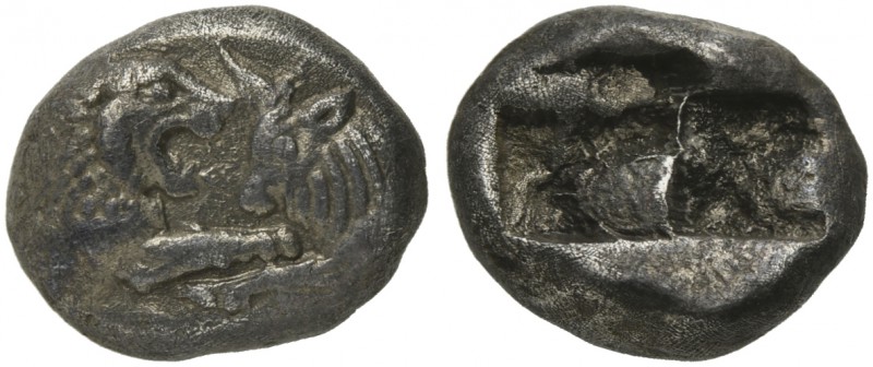 Lydia, Sardes, 1/6 Stater under Kroisos, ca. 564-539 BC; AR (g 1,71; mm 0,9; h /...