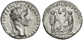 Augustus (27 BC - AD 14), Denarius, Lugdunum, 2 BC - AD 4; AR (g 3,71; mm 18; h 7); CAESAR AVGVSTVS - DIVI F PATER PATRIAE, laureate head r., Rv. AVGV...