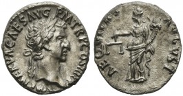 Nerva (96-98), Denarius, Rome, AD 96; AR (g 3,47; mm 17; h 6); IMP NERVA CAES AVG - P M TR P COS III Head laureate r., Rv. AEQVITAS - AVGVST, Aequitas...