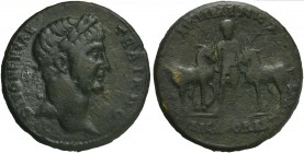 Contorniate, Divus Trajan type, Rome, late IVth century AD; AE (g 17,49; mm 37; h 12); DIVO NERVAE - TRAIANO, laureate head r.; in l. field, Gonzaga e...