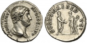 Hadrian (117-138), Denarius, Rome, AD 134-138; AR (g 3,55; mm 18; h 7); HADRIANVS - AVG COS III P P, draped bust r., Rv. FORTVNAE RED - VCI, Hadrian, ...