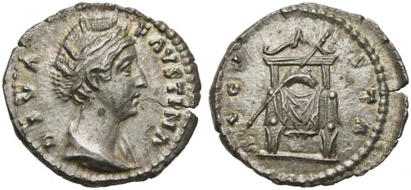 Diva Faustina Maior, Denarius struck under Antoninus Pius, Rome, after AD 141; A...