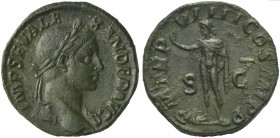 Severus Alexander (222-235), Sestertius, Rome, AD 230; AE (g 19,15; mm 28; h 12); IMP SEV ALE - XANDER AVG, laureate head r., drapery on l. shoulder, ...