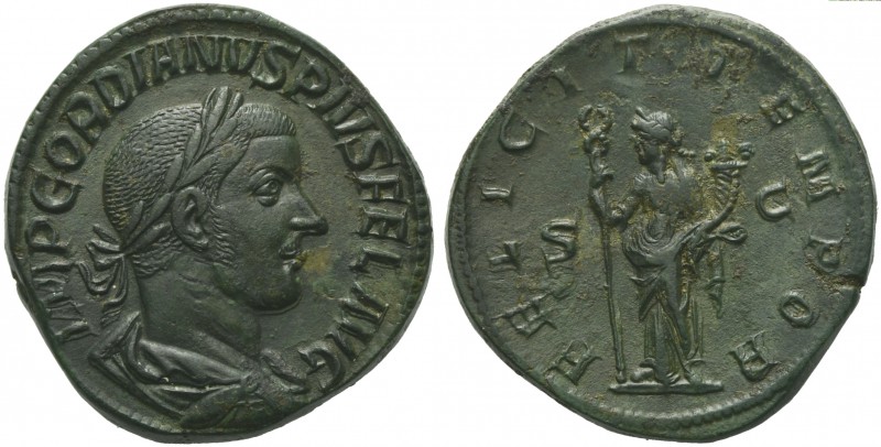 Gordian III (238-244), Sestertius, Rome, AD 244; AE (g 17,44; mm 29; h 11); IMP ...