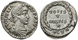 Julian II (360-363), Reduced Siliqua, Lugdunum, AD 360-363; AR (g 1,84; mm 17; h 12); FL CL IVLIA - NVS P P AVG, diademed, draped and cuirassed bust r...