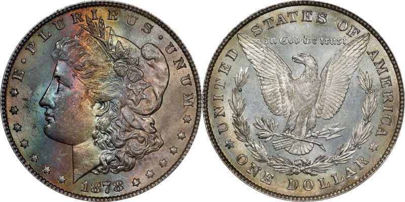 1878 Morgan Silver Dollar. 8 Tailfeathers. VAM-20. Hot 50 Variety. Doubled Date....