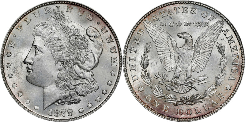 1878 Morgan Silver Dollar. 7 Tailfeathers. Reverse of 1879. VAM-203. Top 100 Var...