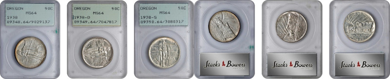 1938 Oregon Trail Memorial. PDS Set. MS-64 (PCGS). OGH Generation 1.2 Rattler.
...