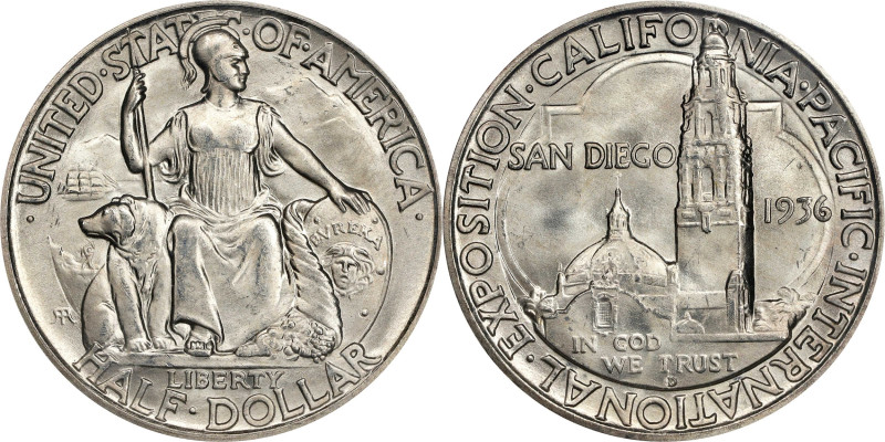 1936-D San Diego, California Pacific International Exposition. MS-66 (PCGS). OGH...