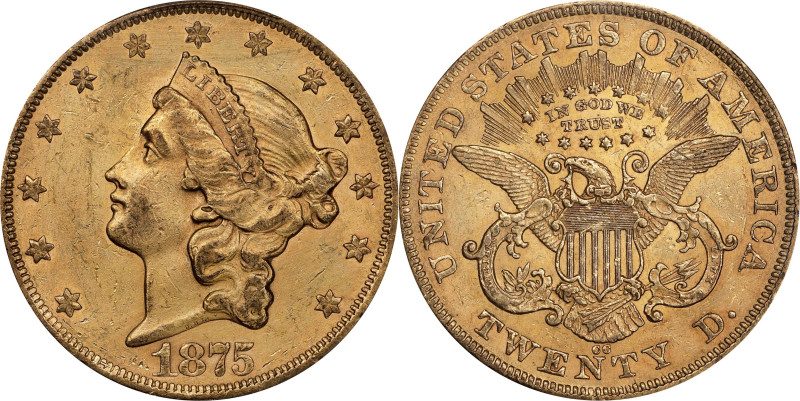 1875-CC Liberty Head Double Eagle. AU Details--Cleaned (PCGS).
PCGS# 8974. NGC ...