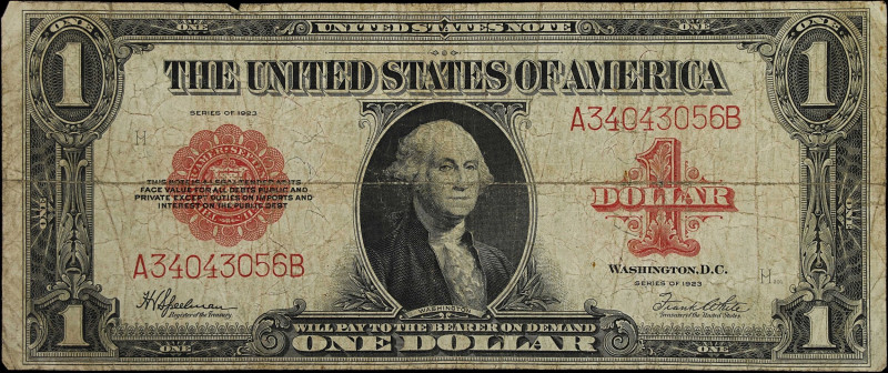 Fr. 40. 1923 $1 Legal Tender Note. Fine.
A solid note with even circulation and...