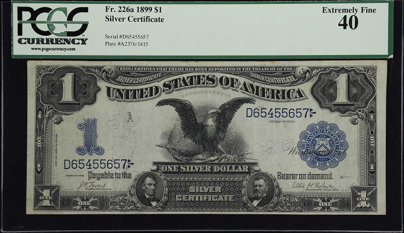 Fr. 226a. 1899 $1 Silver Certificate. PCGS Currency Extremely Fine 40.
Great co...