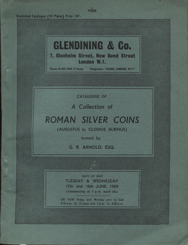 GLENDINING & CO. London, 17 – June, 1969. Catalogue of a collection of Roman sil...