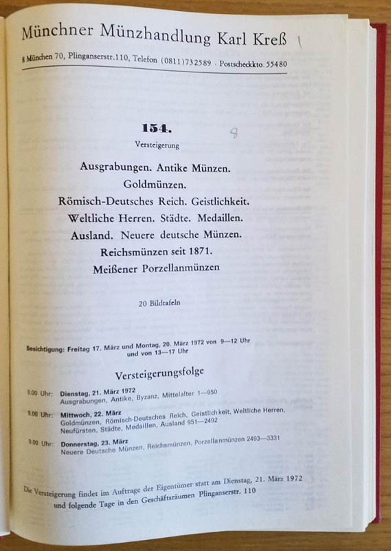 Kress K. Aste No. 154, 155, 156, 157. Anni 1972-1973. Tela con titolo in oro al ...