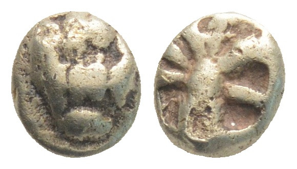 Greek coins Electrum obol 0,48 g. 5,9 mm.