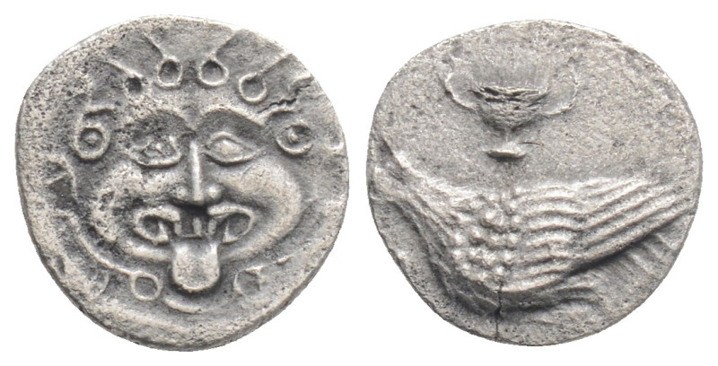 Greek
Troas. Abydos 480-480 BC. Obol AR, 0,65 g. 10,5 mm.