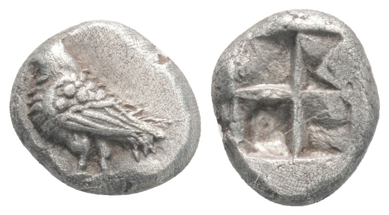 Troas, Abydos.AR Diobol, 1.41 g 10.45 mm. Circa 500-480 BC, 1,3 g . 9,8 mm.
