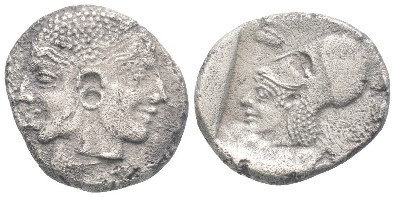 Mysia, Lampsakos. Circa 500-450 BC. Drachm 4,2 g. 18,7 mm.
Obv: Janiform female ...