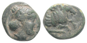 Greek MYSIA, Lampsakos (Circa 400-200 BC) AE Bronze (11,1 mm, 1.2 g)