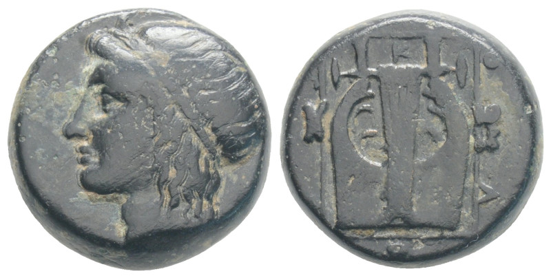 Greek
SICILIA, Adranon. Ae ( 5,9 g/15,7 mm). 339-317 BC.