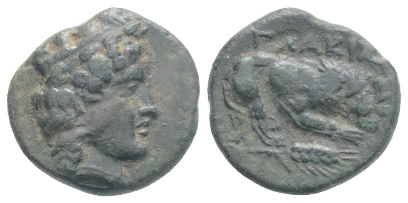 MYSIA. Plakia. Ae (4th century BC). 1,2 g. 12,5 mm.
Obv: Turreted head of Kybele...