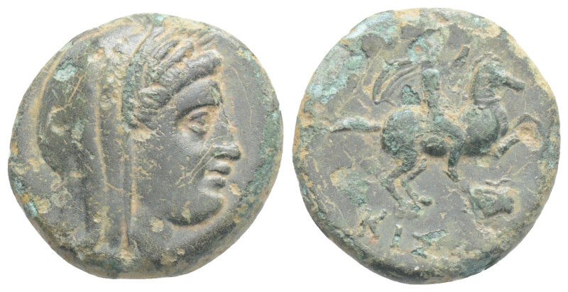 Greek Coins
MYSIA. Kisthene. Ae (5th-4th centuries BC). 3,5 g. 16,7 mm.
Obv: Vei...