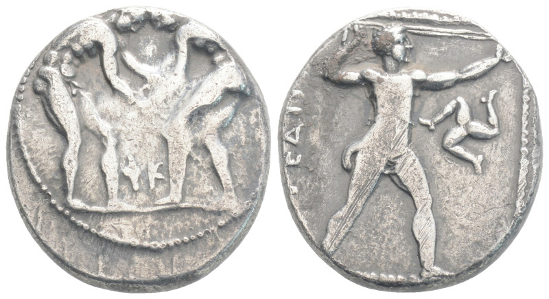 Greek
Pamphylia. Aspendos 380-325 BC. Stater AR, 10,8 g. 22,1 mm.