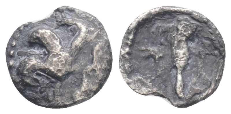 Greek silver obol 0,32 g. 9 mm.