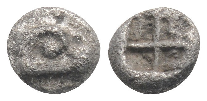 Greek silver obol 0,35 g. 6,2 mm.