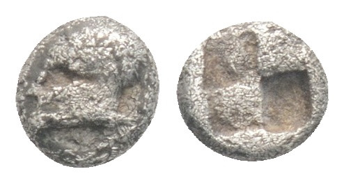 Greek silver obol 0,14 g. 4,5 mm.