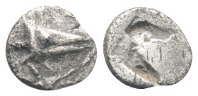 Greek Mysia. Kyzikos 500-450 BC. Obol AR, 0,55 g. 7,6 mm.