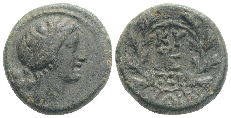 Greek Asia. Mysia, Kyzikos. AE 17 mm. 2nd-1st centuries. AE, 5,7 g. 18,8 mm. AD....