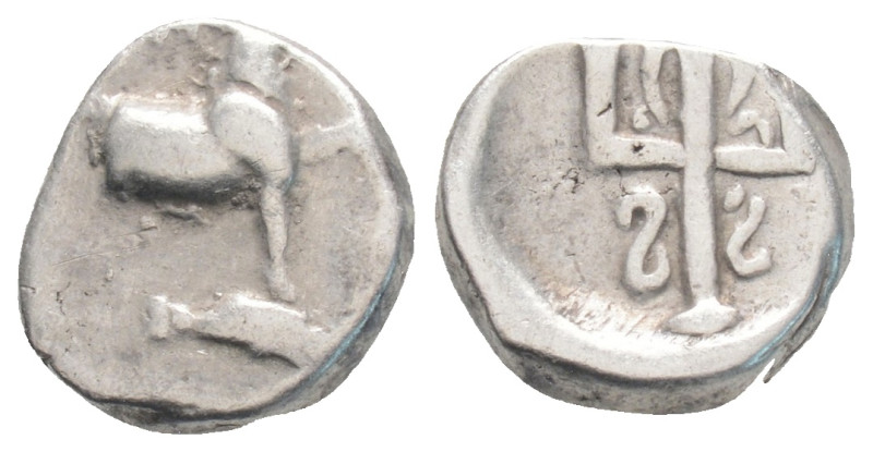 Greek silver coins AR hemidrachm, 1,8 g. 10,6 mm.