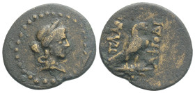Greek Coins Caria. Aphrodisias Plarasa circa 100- 40 BC. AE Bronze,3,4 g. 19,4 mm.