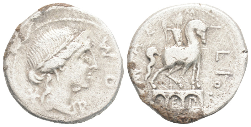 Man. Aemilius Lepidus, 114-113 BC. Denarius (Silver, 19,4 mm, 3.9 g, ), Rome. La...