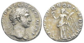 Roman Imperial Coins
Trajan AR Denarius. Rome, AD 103-111. IMP TRAIANO AVG GER DAC P M TR P, laureate head right, slight drapery on far shoulder / COS...