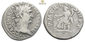 Roman Imperial
Trajan (98-117 AD) Rome, AR Denarius (19.4 mm, 3,2 g)
Obv. IMP CAES NERVA TRAIAN AVG GERM. Laureate head of Trajan, right.
Rev. P M TR ...