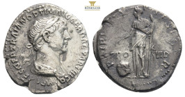 Roman Imperial
Trajan AD 98-117. Rome. Denarius AR, 19,5 mm., 3,2g.
IMP CAES NER TRAIAN OPTIM AVG GER DAC PARTHICO, laureate, and draped bust of Traja...