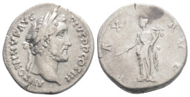 Roman Imperial
Antoninus Pius AD 138-161. Rome. Denarius AR, 17,9 mm., 3 g.
ANTONINVS AVG PIVS P P COS III, laureate head of Antoninus Pius right / PA...