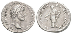 Roman Imperial
ANTONINUS PIUS (138-161). Denarius. Rome. 3,5 g. 18,1 mm. 
Obv: Laureate head right.
Rev: Aequitas standing facing, head left, holding ...