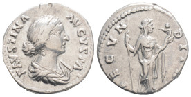 Roman İmperial
Faustina II AR Denarius, Fecunditas reverse
Marcus Aurelius (161-180 AD) for Faustina II. AR Denarius (17,7 mm, 3.6 g). Rome.
Obv. FAVS...