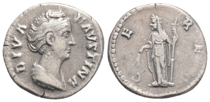 DIVA FAUSTINA I (Died 140/1). Denarius. (17,4 mm, 2,8 g) Rome. 
Obv: DIVA FAVSTI...